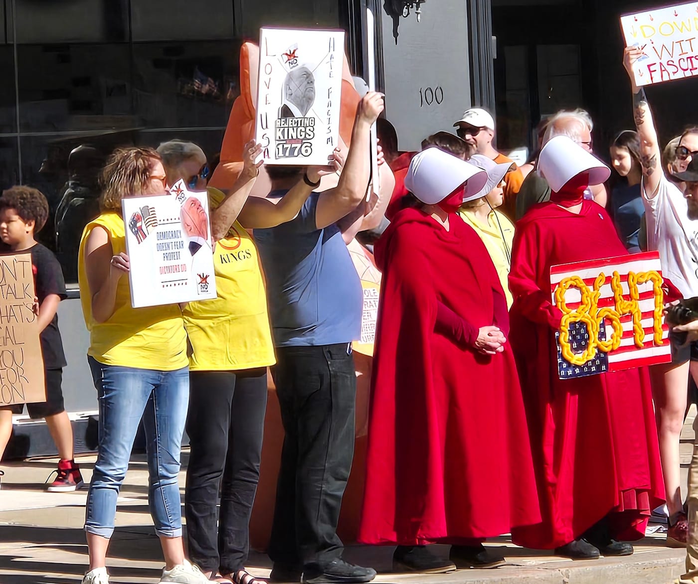 Democracy, freedom from tyranny at top of protesters' list of concerns at No Kings Rally