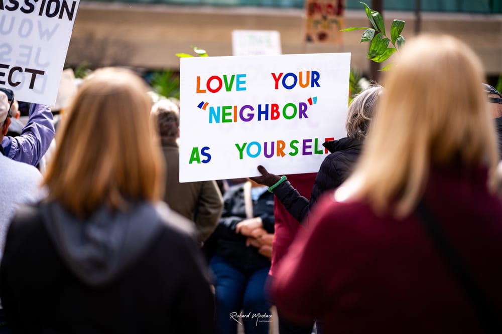 Clergy, parishioners march to Houdini to warn of rising authoritarianism, Christian nationalism post image